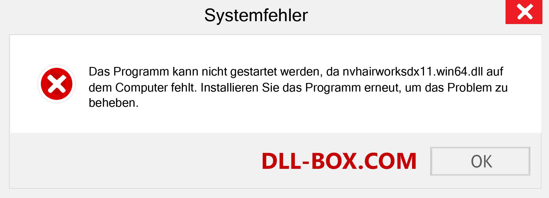 nvhairworksdx11.win64.dll-Datei fehlt?. Download für Windows 7, 8, 10 - Fix nvhairworksdx11.win64 dll Missing Error unter Windows, Fotos, Bildern