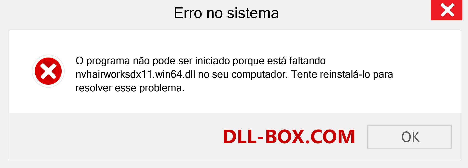 Arquivo nvhairworksdx11.win64.dll ausente ?. Download para Windows 7, 8, 10 - Correção de erro ausente nvhairworksdx11.win64 dll no Windows, fotos, imagens